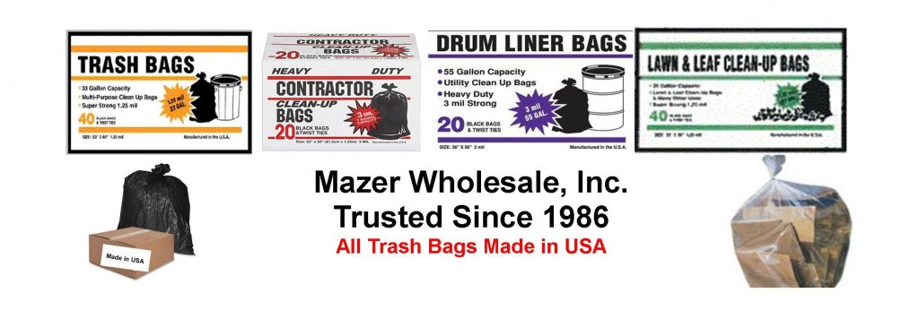 Whole Trash Can Liners Bags In Bulk Mazer Inc Small Orders Or Large Same Low Whole Price