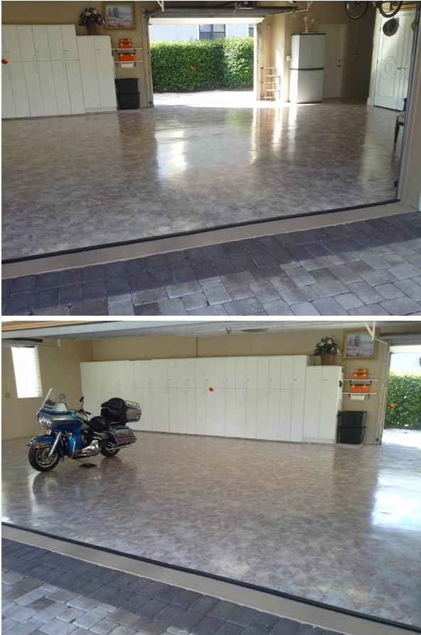 How do you install a checkerboard garage floor?