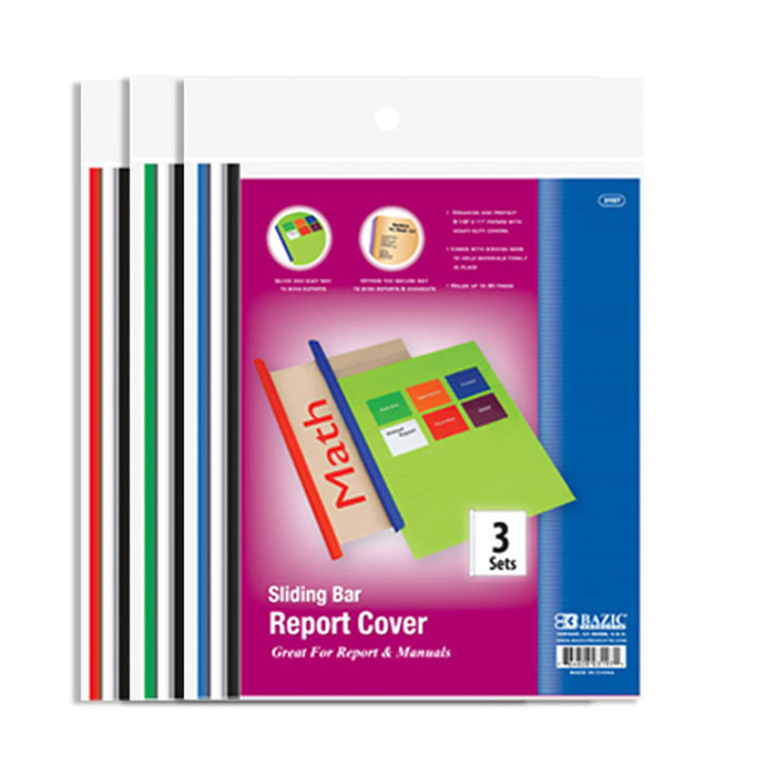 sliding bar report cover