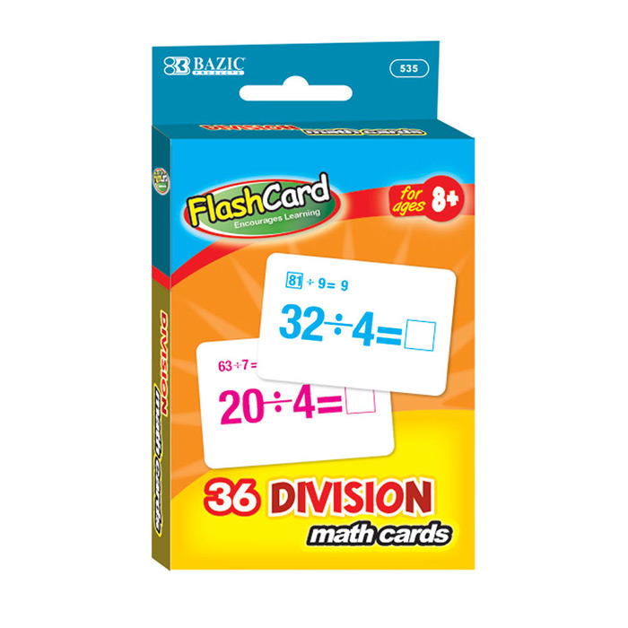 online division flash cards