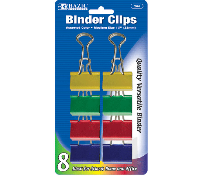 paper clips binder clips
