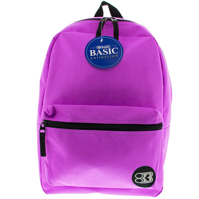 Purple Backpacks 16" Wholesale Price